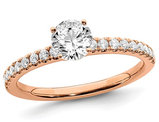 3/4 Carat (ctw Color SI1-SI2, G-H-I) Lab Grown Diamond Engagement Ring in 14K Rose Pink Gold